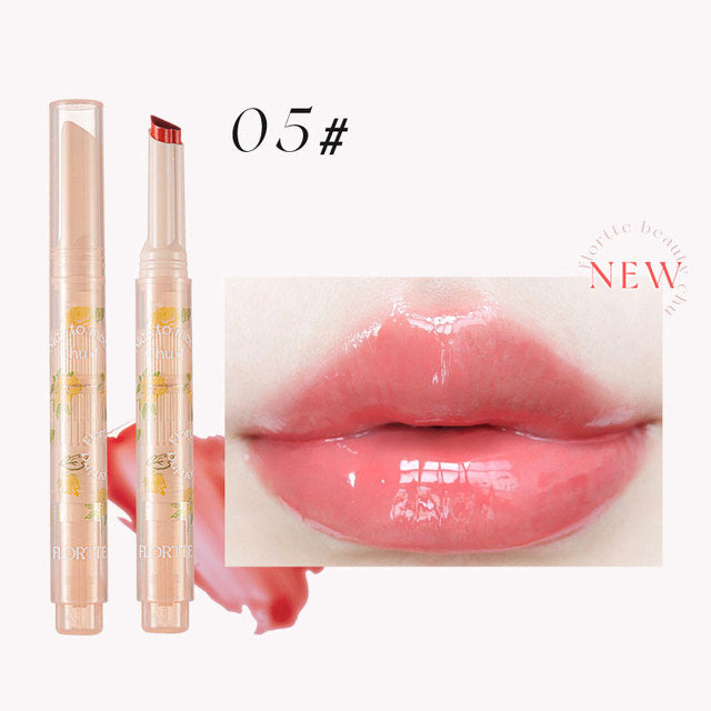 FLORTTE Lápiz Labial Love Stick de la Serie First Kiss con Espejo