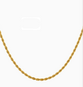 Collar de Cadena de Torsión en Acero Inoxidable Chapado en Oro de 18K