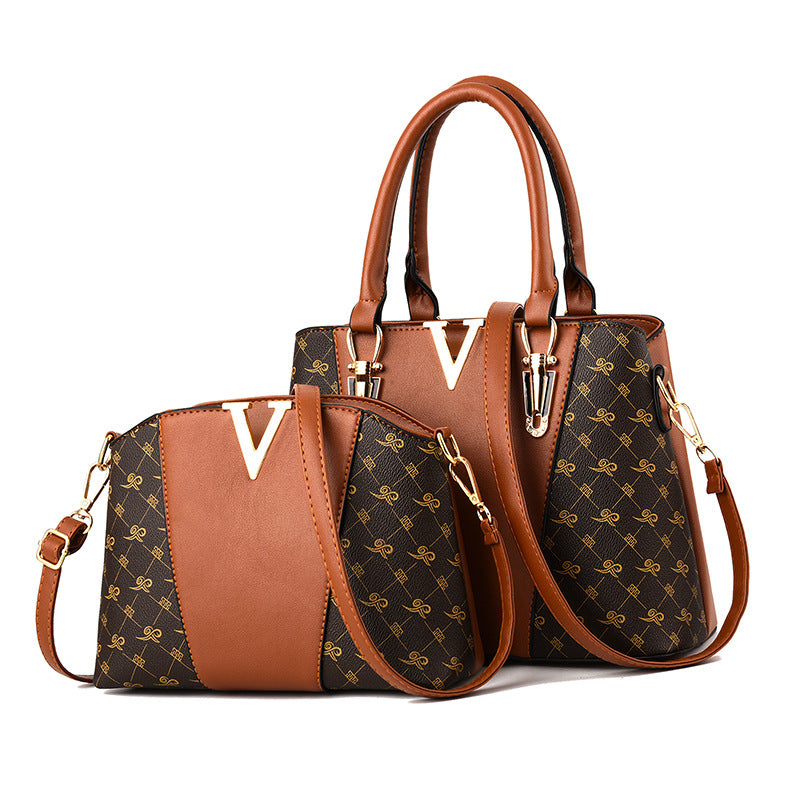 Conjunto de Bolsos de Hombro para Mujer a la Moda (Tote + Bandolera)