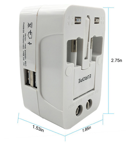 Adaptador de Viaje Universal con Múltiples Funciones