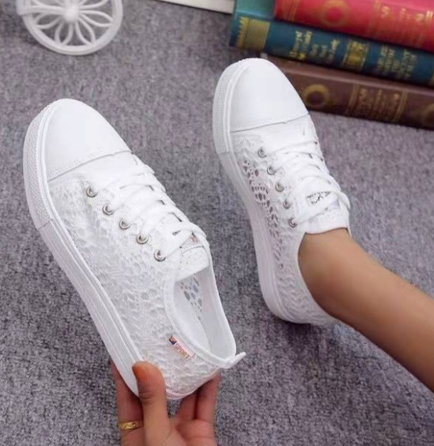 Zapatos Casuales de Lona Elevados con Malla Transpirable