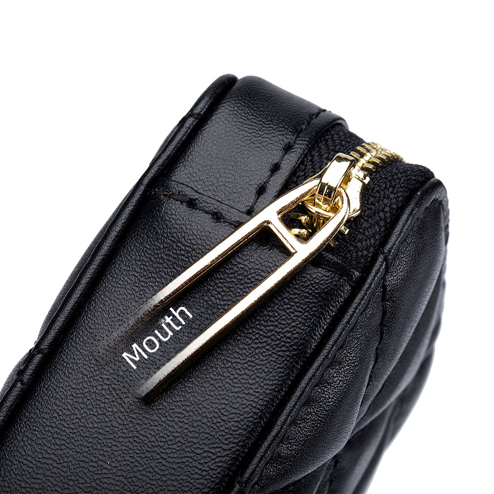 Bolso Elegante de Cuero para Auriculares con Mini Monedero Cosmético
