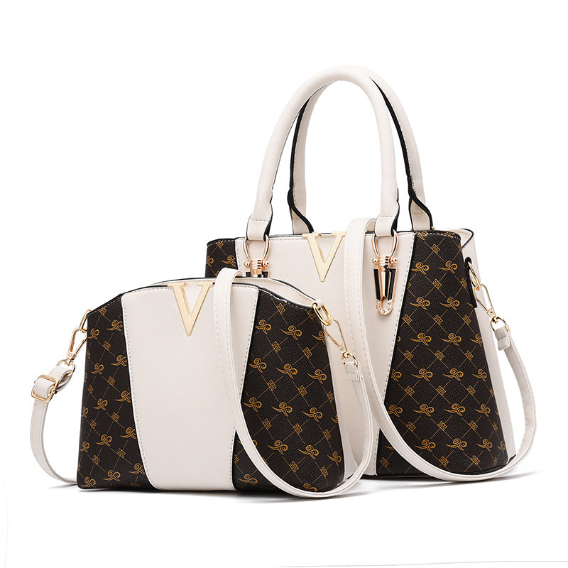 Conjunto de Bolsos de Hombro para Mujer a la Moda (Tote + Bandolera)