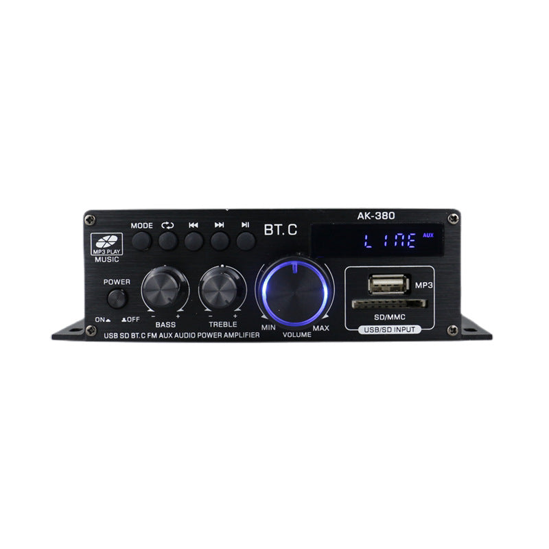 Amplificador de Potencia AK380 Bluetooth para Auto y Hogar de 12V