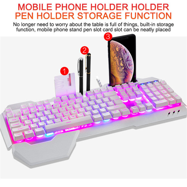 Teclado mecánico ergonómico con retroiluminación RGB