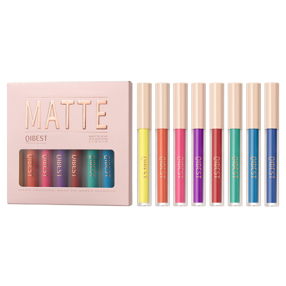 QIBEST Set de Sombra de Ojos y Colorete Mate en Líquido
