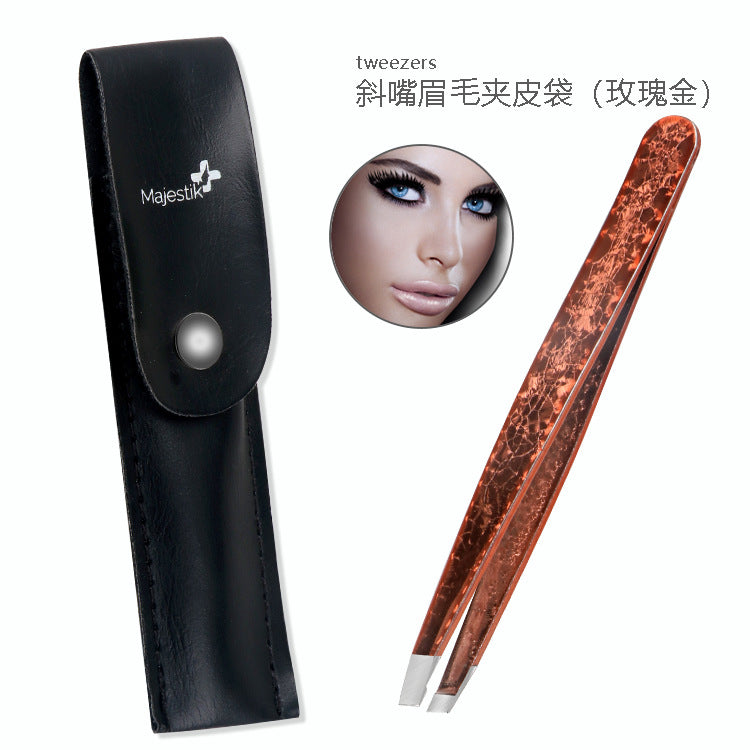 Set de Belleza de Pinzas de Acero Inoxidable de Doble Cara