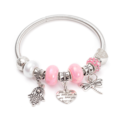 Pulsera para Parejas con Colgante de Arcoíris Vintage DIY