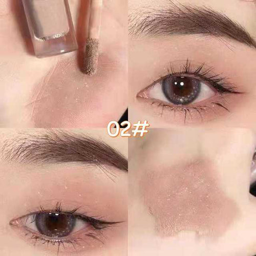Barra de Sombra de Ojos Líquida de Brillo Marrón y Crema de Contorno