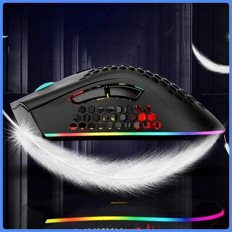 Ratón de Juego Inalámbrico Recargable BM600 con Iluminación RGB para PC