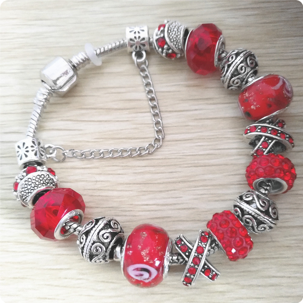 Pulsera de Cuentas de Vidrio DIY - Joyería de Moda Creativa