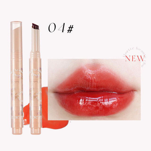FLORTTE Lápiz Labial Love Stick de la Serie First Kiss con Espejo