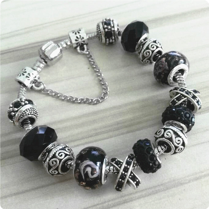 Pulsera de Cuentas de Vidrio DIY - Joyería de Moda Creativa