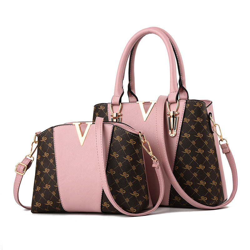 Conjunto de Bolsos de Hombro para Mujer a la Moda (Tote + Bandolera)