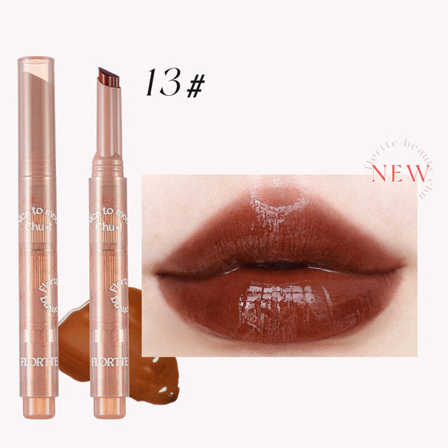 FLORTTE Lápiz Labial Love Stick de la Serie First Kiss con Espejo