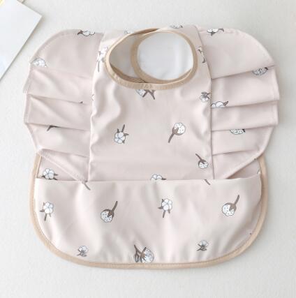 Babero Impermeable con Bolsillo para Comida de Bebé con Diseño de Alas de Ángel