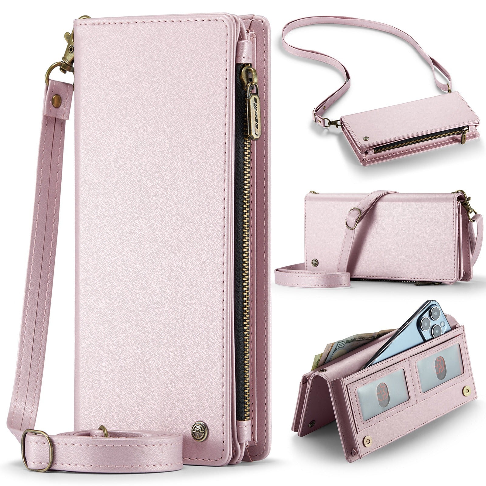 Cartera Universal de Cuero Multifuncional Para Teléfono