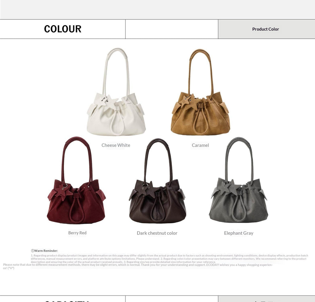 Bolso Tote Grande con Forma de Nube