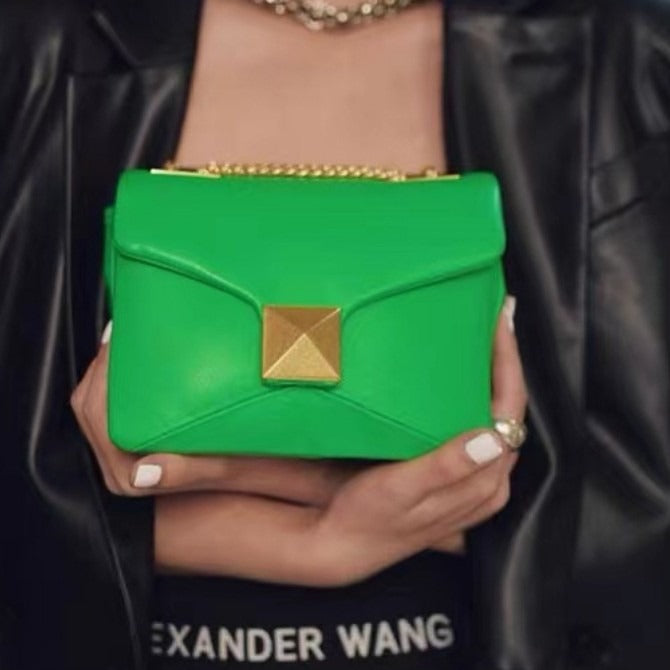 Bolso Tote de Cuero en Colores de Caramelo para Mujer