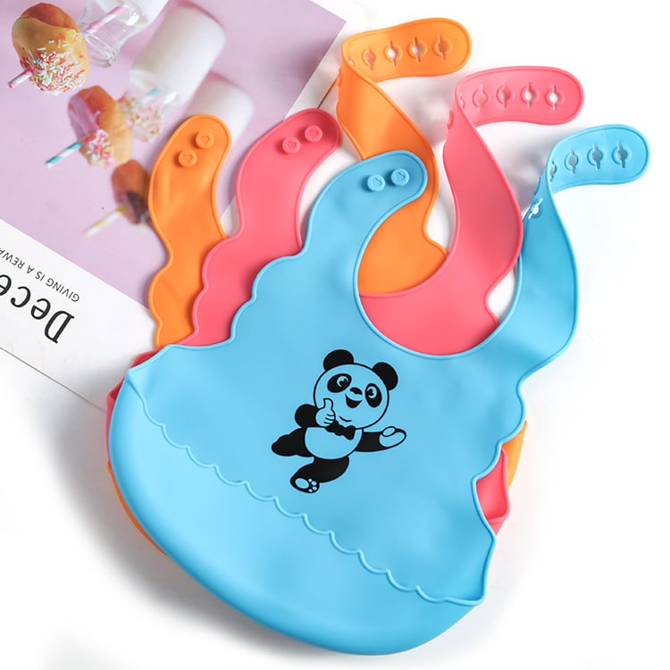 Babero de Silicona Grado Alimenticio con Bolsillo para Saliva