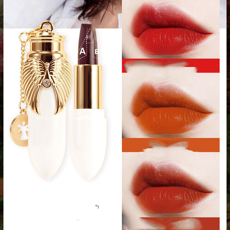 Lápiz Labial Negro Mate de Terciopelo Tricolor