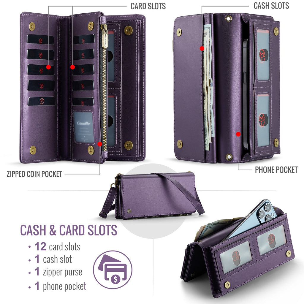 Cartera Universal de Cuero Multifuncional Para Teléfono