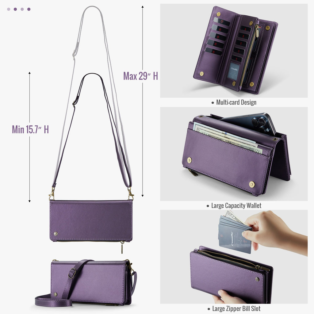 Cartera Universal de Cuero Multifuncional Para Teléfono