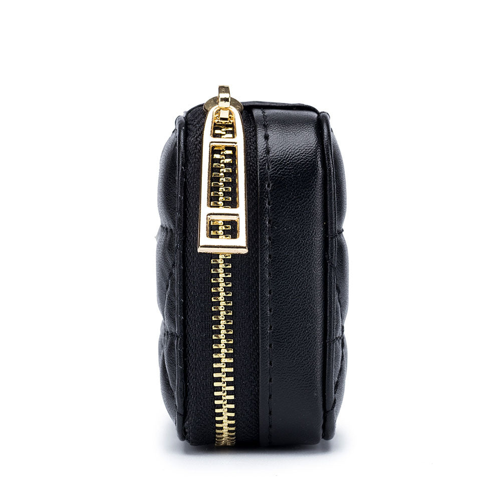 Bolso Elegante de Cuero para Auriculares con Mini Monedero Cosmético