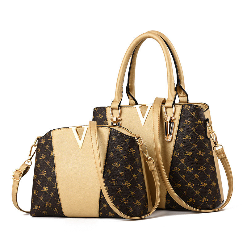 Conjunto de Bolsos de Hombro para Mujer a la Moda (Tote + Bandolera)