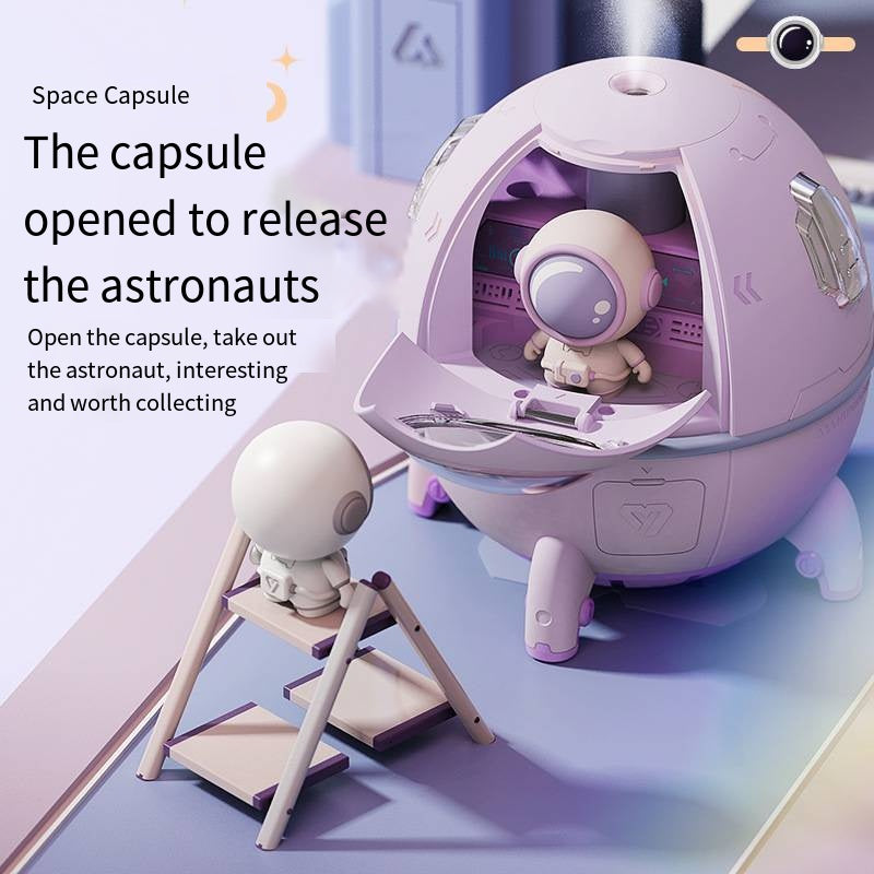 Humidificador Astronauta con Luz Nocturna y Purificador de Aire