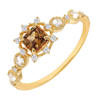 Joyería de Granate Natural Chapada en Oro Plata S925