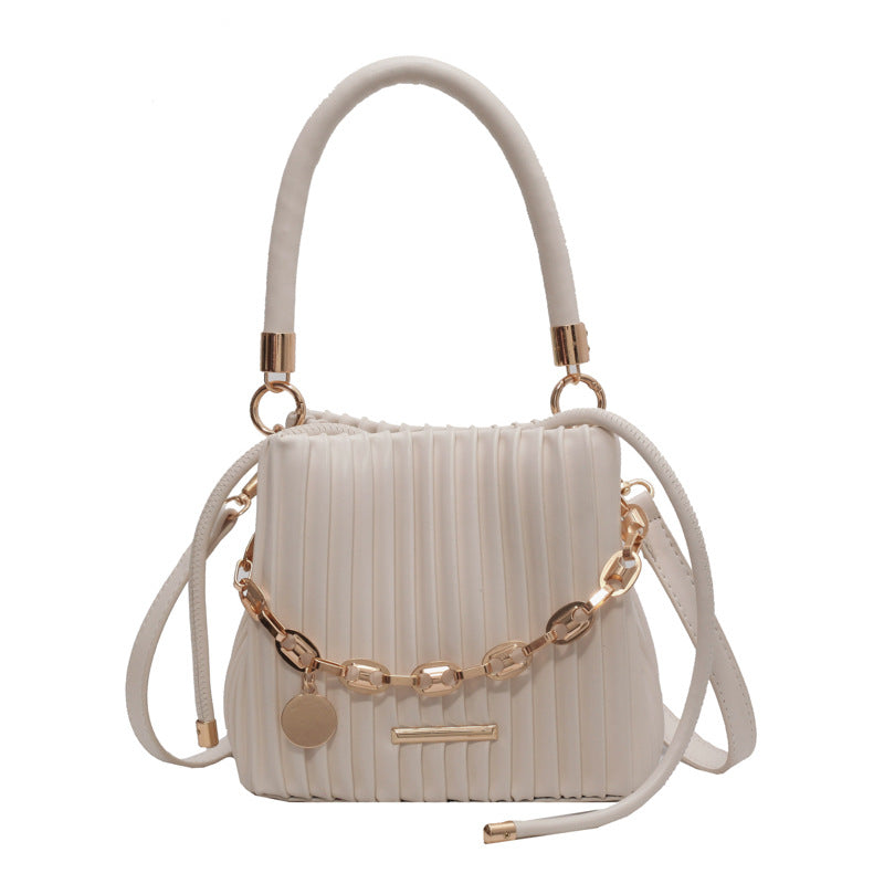 Bolso Bandolera de Cadena Plisada y Moda para Mujer