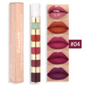 Brillo de Labios Mate Impermeable en 5 Colores con Junta de Bambú
