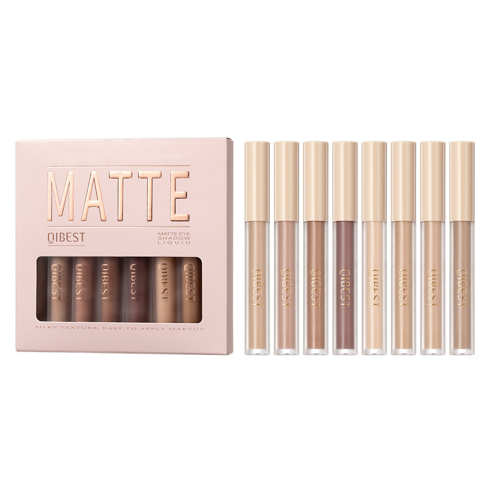 QIBEST Set de Sombra de Ojos y Colorete Mate en Líquido