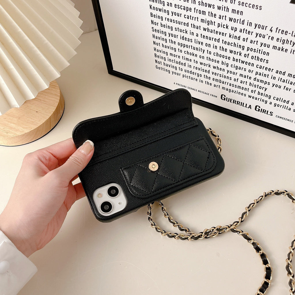Funda para Teléfono con Cuerda Cruzada y Portatarjetas