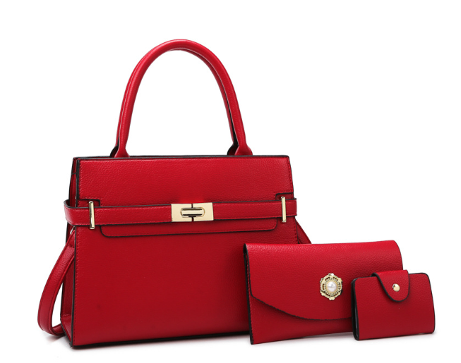 Juego de 3 Bolsos para Mujer de Cuero de Calidad