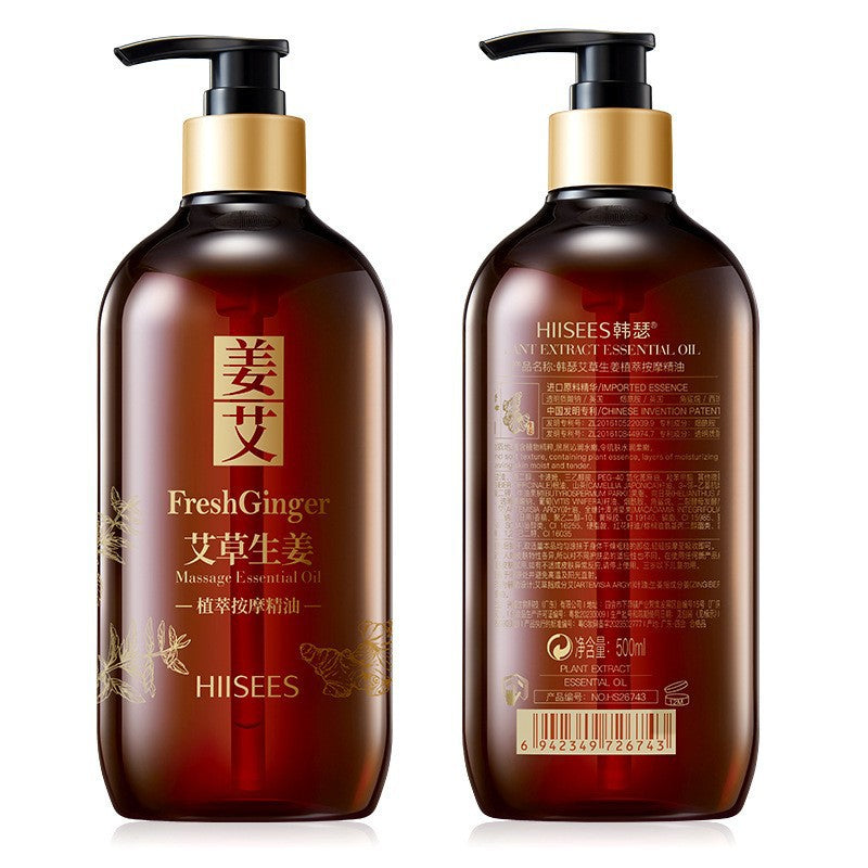 Aceite Esencial de Jengibre y Artemisa 500ml para el Cuidado Corporal y la Hidratación