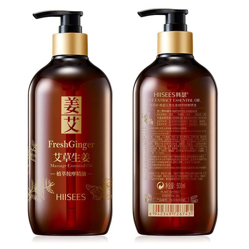 Aceite Esencial de Jengibre y Artemisa 500ml para el Cuidado Corporal y la Hidratación