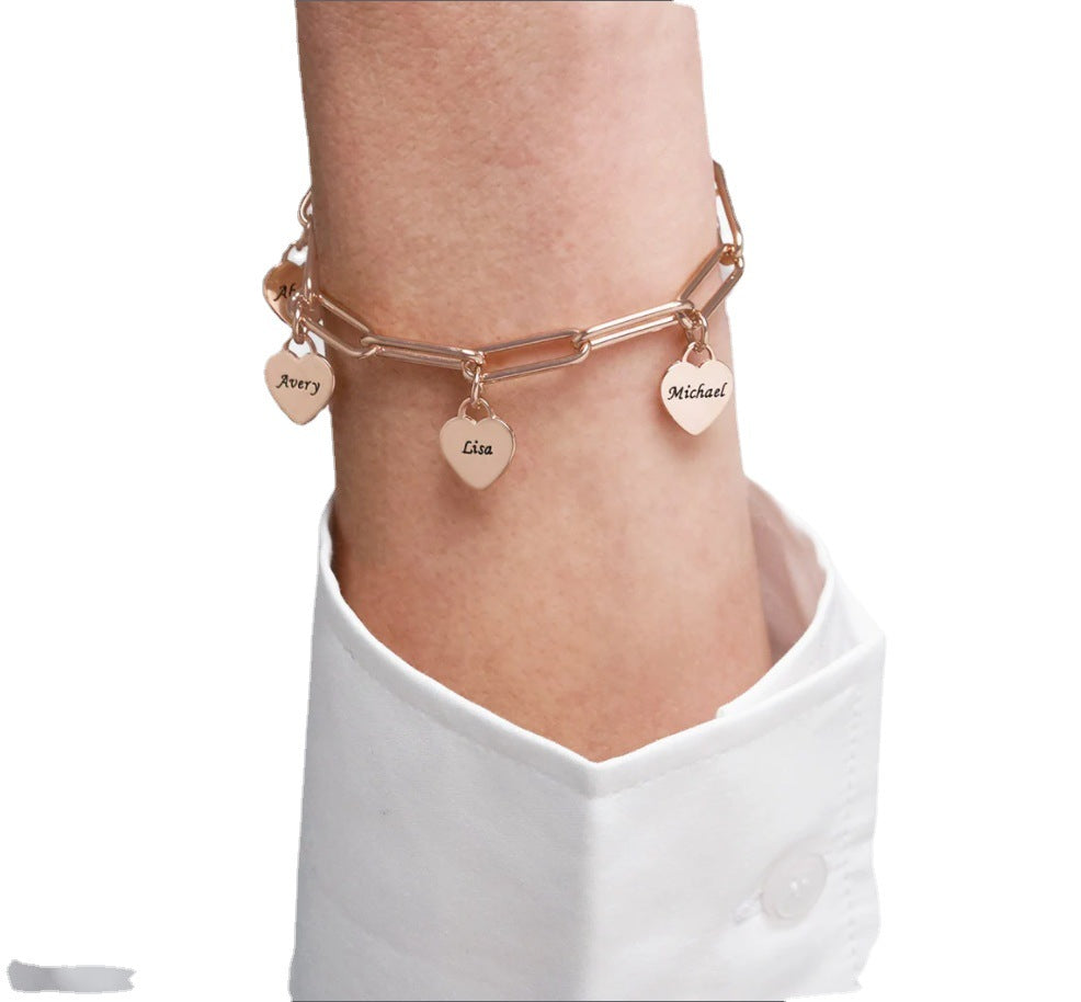 Pulsera Personalizada DIY con Colgante de Corazón