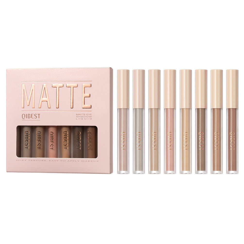 QIBEST Set de Sombra de Ojos y Colorete Mate en Líquido
