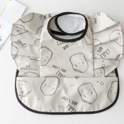 Babero Impermeable con Bolsillo para Comida de Bebé con Diseño de Alas de Ángel