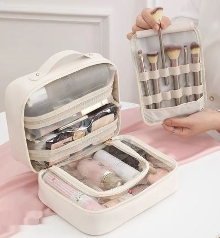 Bolsa de Cosméticos y Artículos de Tocador con Múltiples Compartimentos