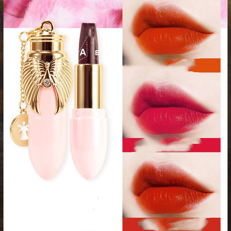 Lápiz Labial Negro Mate de Terciopelo Tricolor