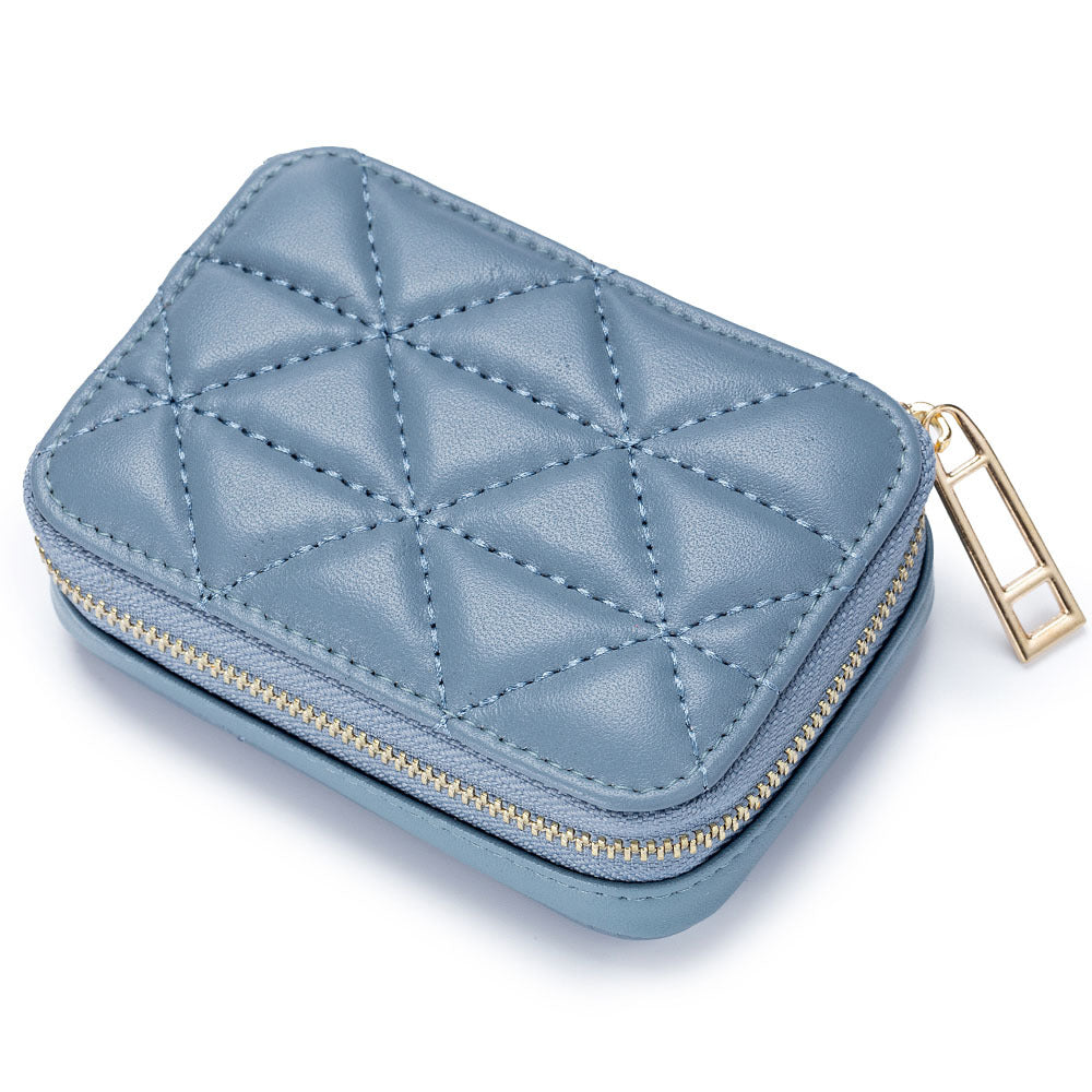 Bolso Elegante de Cuero para Auriculares con Mini Monedero Cosmético