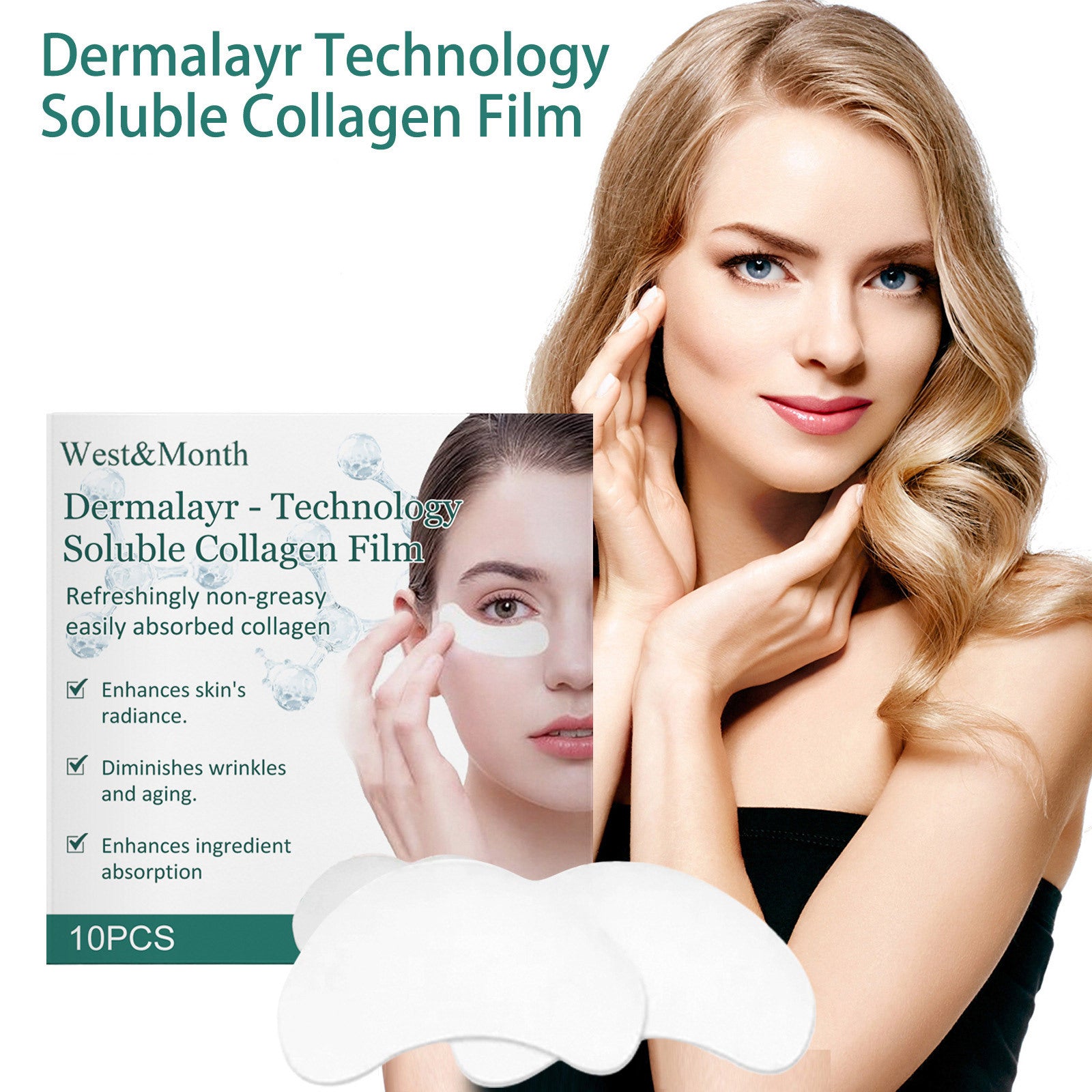 Mascarilla Ocular Soluble de Colágeno – Reafirmante e Hidratante