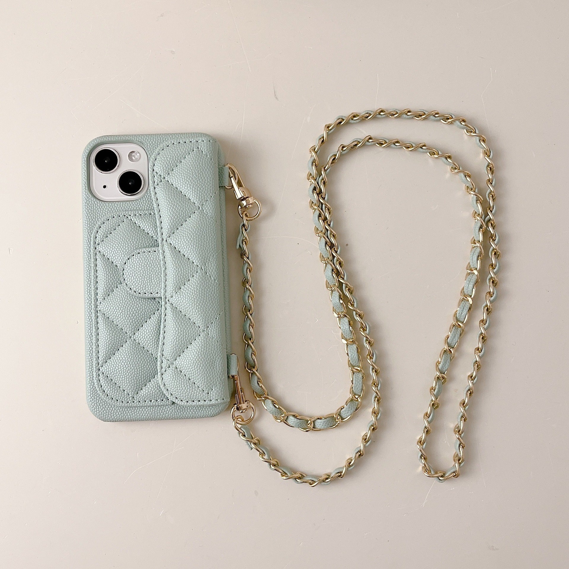 Funda para Teléfono con Cuerda Cruzada y Portatarjetas