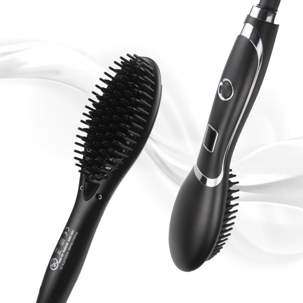 Combo de Peine Alisador Iónico y Rizador de Cabello