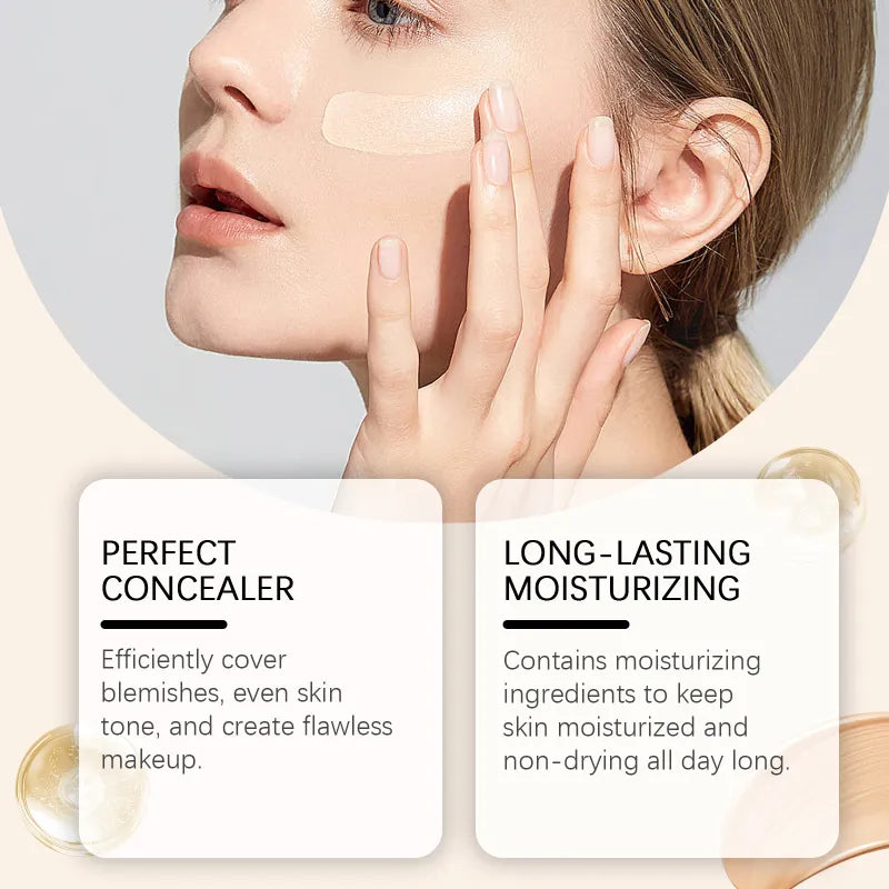 Base de Maquillaje Líquida con Cambio de Temperatura, Natural, Ligera, Corrector y Hidratante