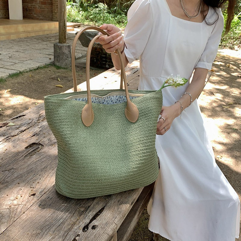 Bolso de Playa Tejido de Paja