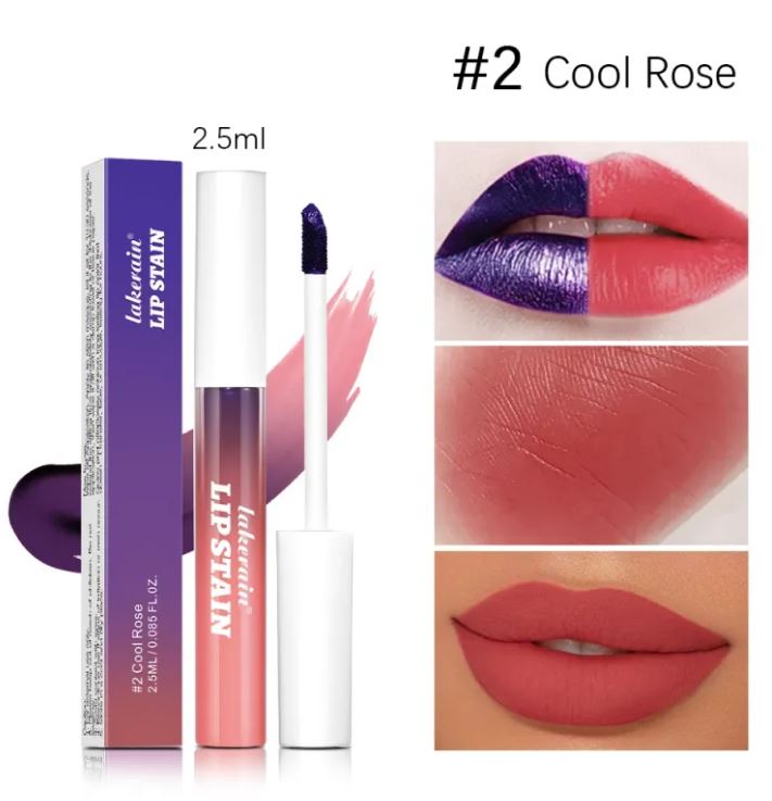 Lakerain Brillo de Labios Desgarrar y Tirar Acabado Mate de Larga Duración para Labios Fang